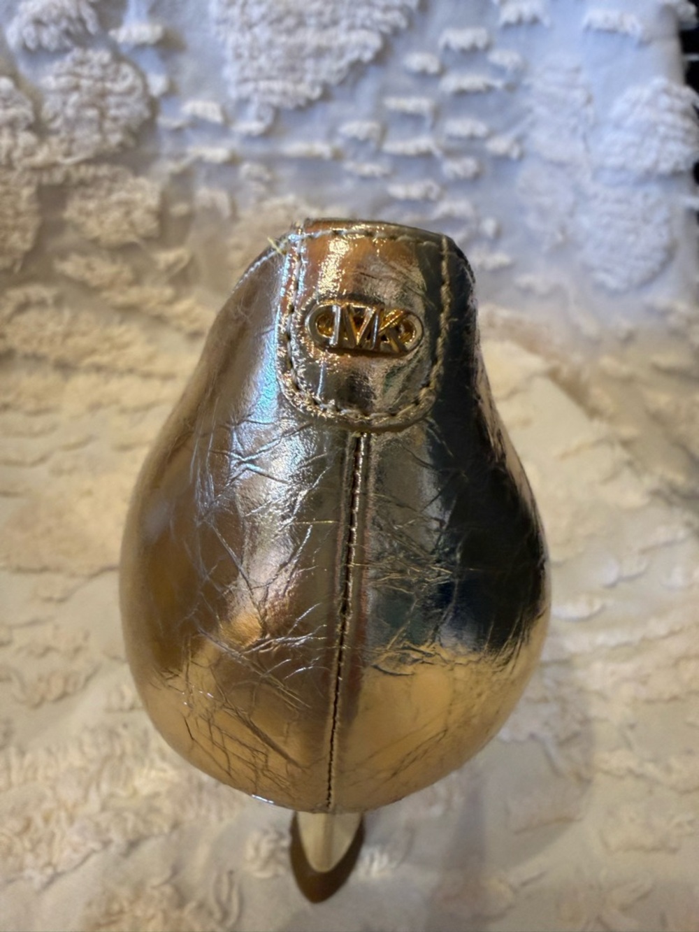 Michael Kors Metallic Gold Pointed-Toe Stiletto Pumps #637 - Picture 6 of 6